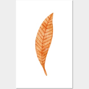 leaf watercolor fall Posters and Art